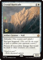 Crystal Barricade - Foil - Prerelease Promo